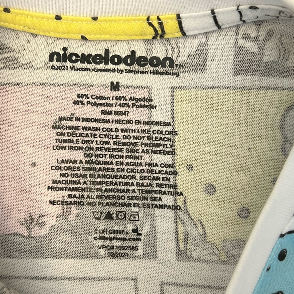 SpongeBob Mens Sz M Shirt - Picture 2 of 3